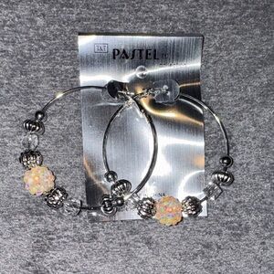 PASTEL- NWT Silver and Multi Color Hoop Earrings